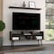 Tuhome Oslo Tv Stand for TV's up 51 in. Two Drawers, Four Legs, Three Open Shelves, Dark Walnut RLC6708 - alternate 1